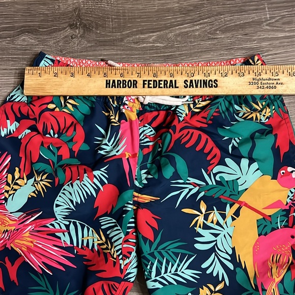 Bonobos Swim Trunks Men’s Size SM Mesh Lining Pockets Tropical Print Drawstring - Picture 9 of 13